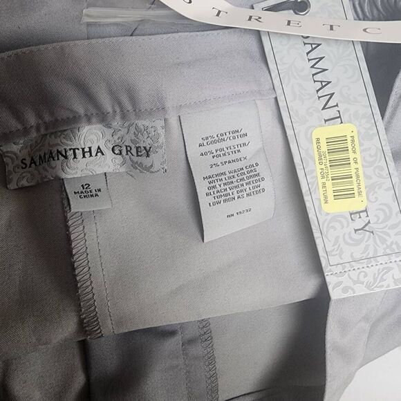 NWT Samantha Grey Up With A Twist Gray Pants (12) - Picture 4 of 4